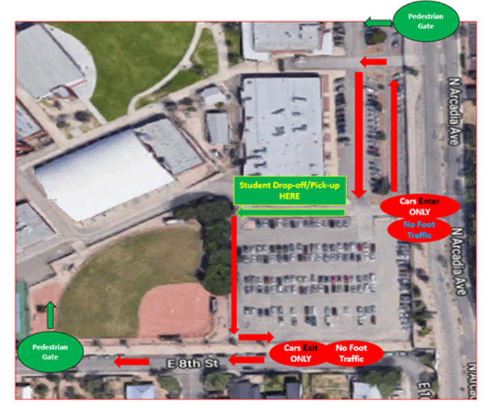 school drop-off/pickup map