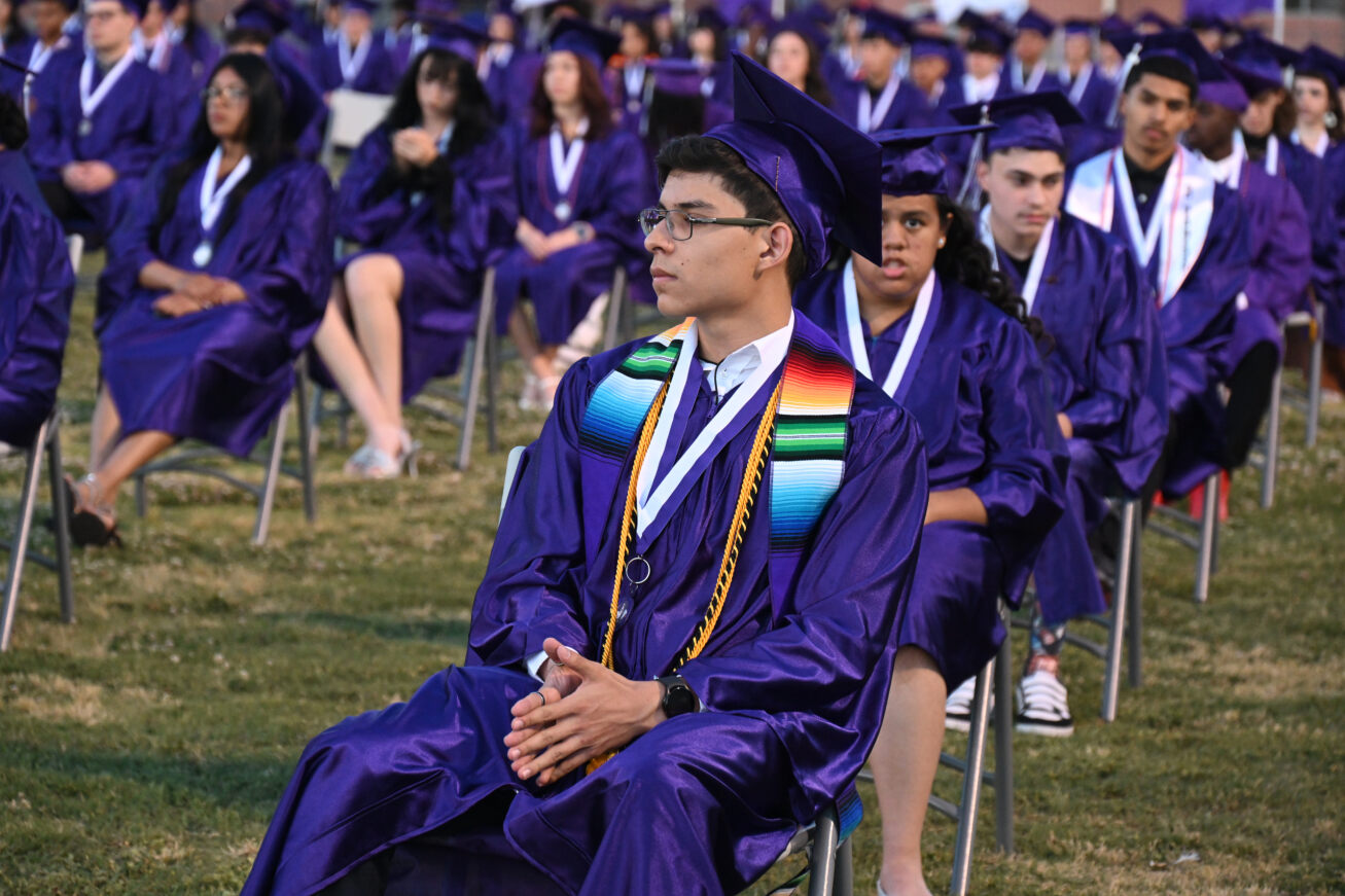 Rincon grads listen intently during the graduation ceremony